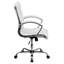  Fauteuil de direction pivotant LeatherSoft à dossier moyen avec base et accoudoirs chromés-21673500