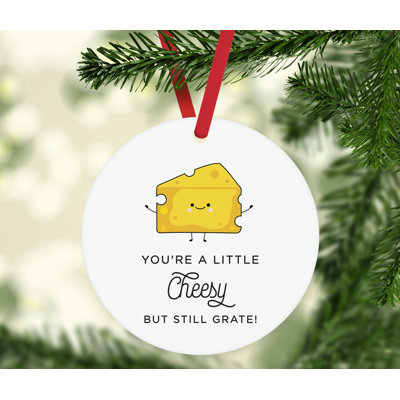 Ornement en forme de boule de Noël Funny Food pun