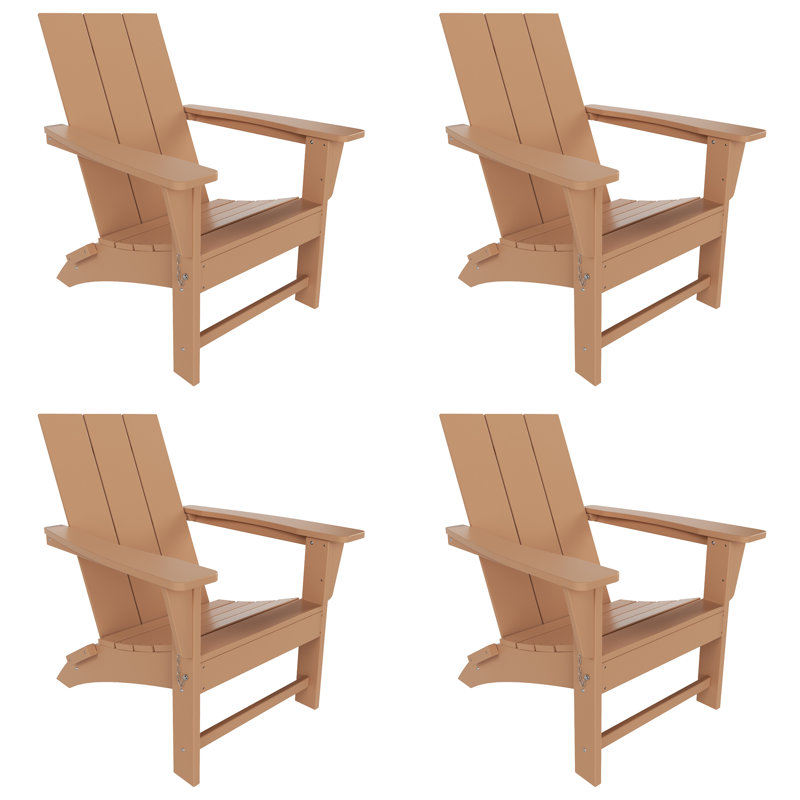 Joubert Foldable Outdoor Adirondack Set, Teal