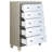 Commode 5 tiroirs Sliverfluff en miroir et champagne