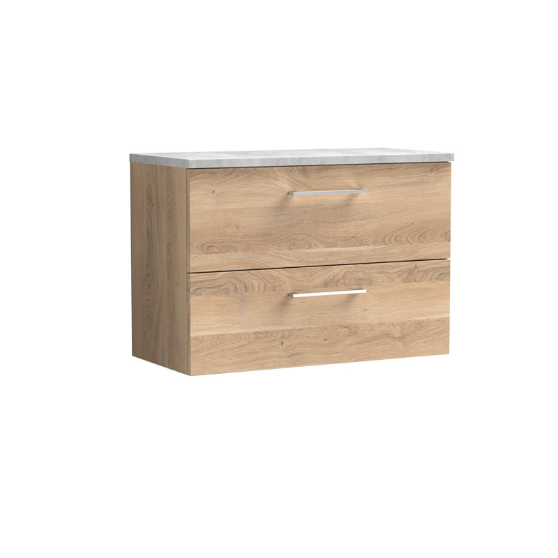 Arno 80.5cm Single Bathroom Vanity Base Only, Bleached Oak