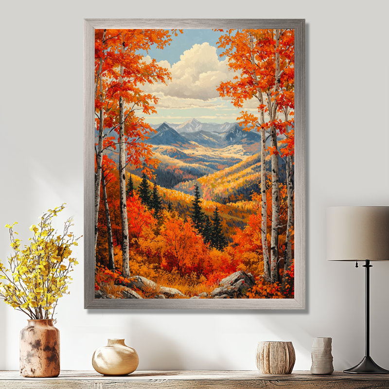 Gequan - paysages, reproduction d'art sur toile, H 32 po x l 16 po, Picture Frame Print, Argent argent