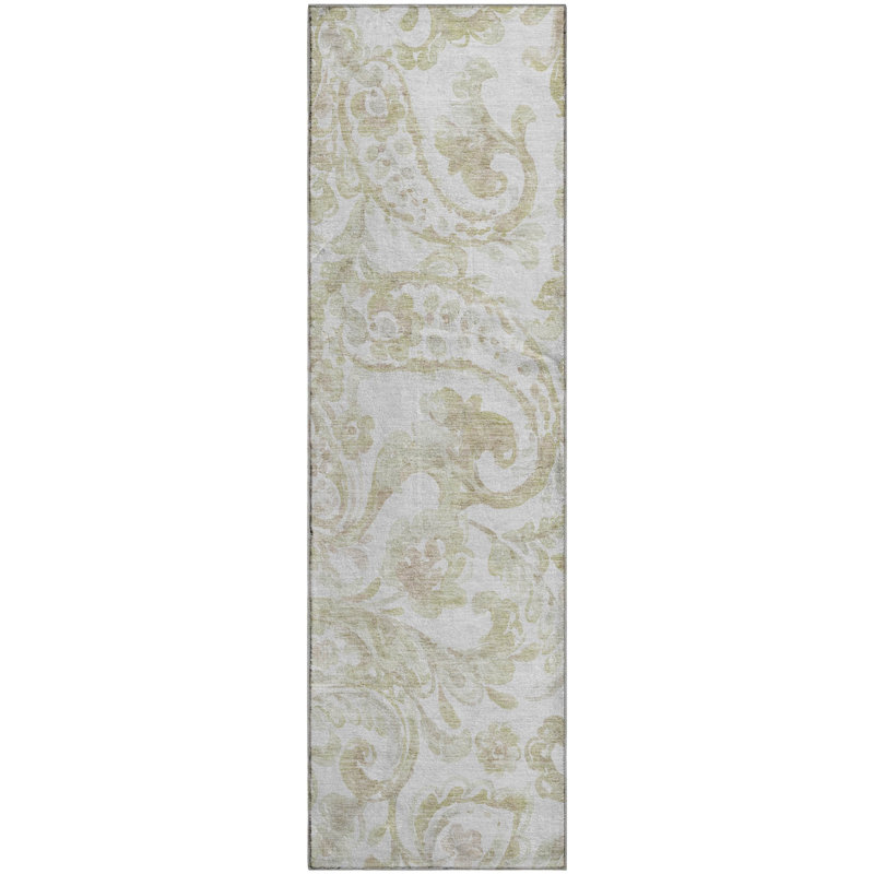 Premium Machine Washable Prisco Beige Rug, Runner 2'3" x 7'6"