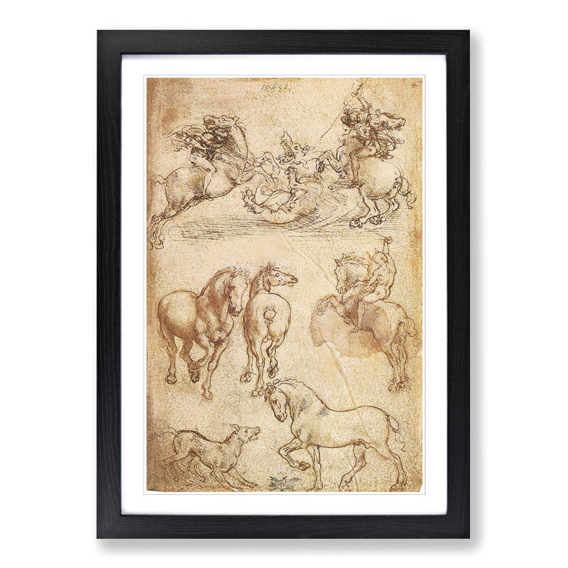 Leonardo Da Vinci - Single Picture Frame Painting, Black