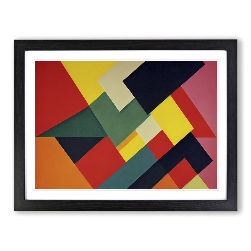 Abstract Shapes Vol.1 - Framed Print, 34cm H x 46cm W x 2cm D, Black Framed