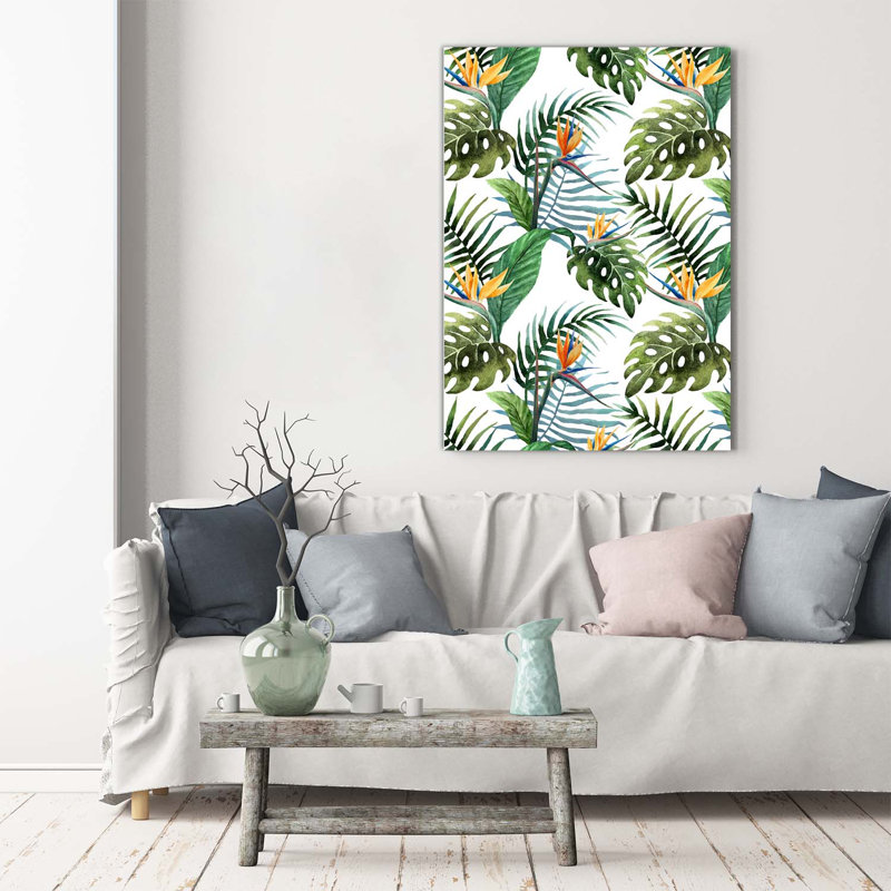 Tropical Leaves - Wrapped Canvas Print