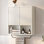 Armoire de salle de bain cannelée, armoire de rangement coulissante pour porte de grange - tablette de rangement réglable pour la salle de bain et la cuisine