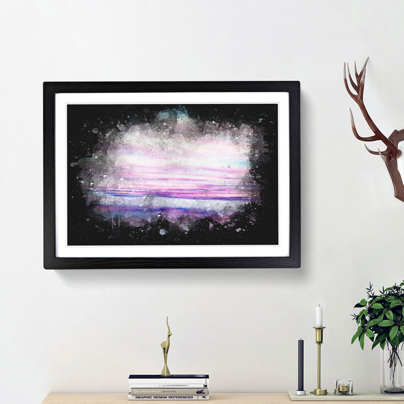 Pastel Sky - Picture Frame Graphic Art Print, Black Framed, 33cm H x 45cm W x 2cm D