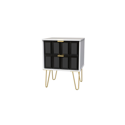 Fully Assembled Alkim Manufactured Wood Bedside Table