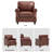 31.5" Faux Leather Armchair With Solid Wood Legs (Set Of 2 )-1040989371