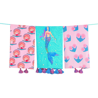Ensemble de 3 torchons de cuisine The Mermaid Cove Artisan