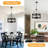 4 - Light 17.71-inch Dimmable Farmhouse Drum Chandelier Modern Industrial Metal Cage Pendant Lighting for Dining Room Bedroom Living Room Chandelier-153769766
