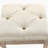16" Vintage Ottoman, Tufted Foot Stool With Upholstered Seat, Rustic Wood Legs