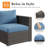 5-Piece Patio Sectional Sofa Set With Coffee Table-1458199642