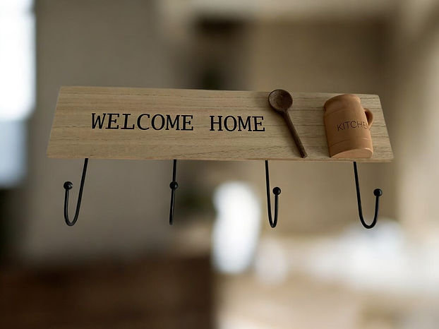 Wooden Kitchen 3 Wall Hooks Sign