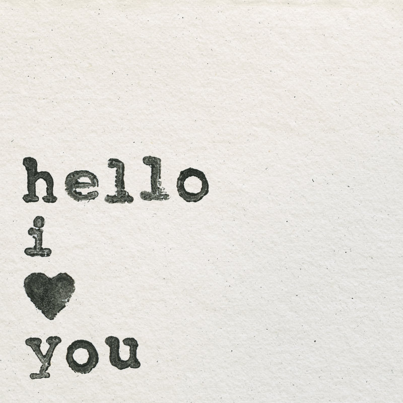 «Hello I Love You» par Wild Apple Portfolio - impression sur toile tendue, Toile tendue, No, H 20 po x l 20 po