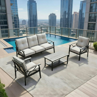 4-Piece Metal Patio Furniture Set