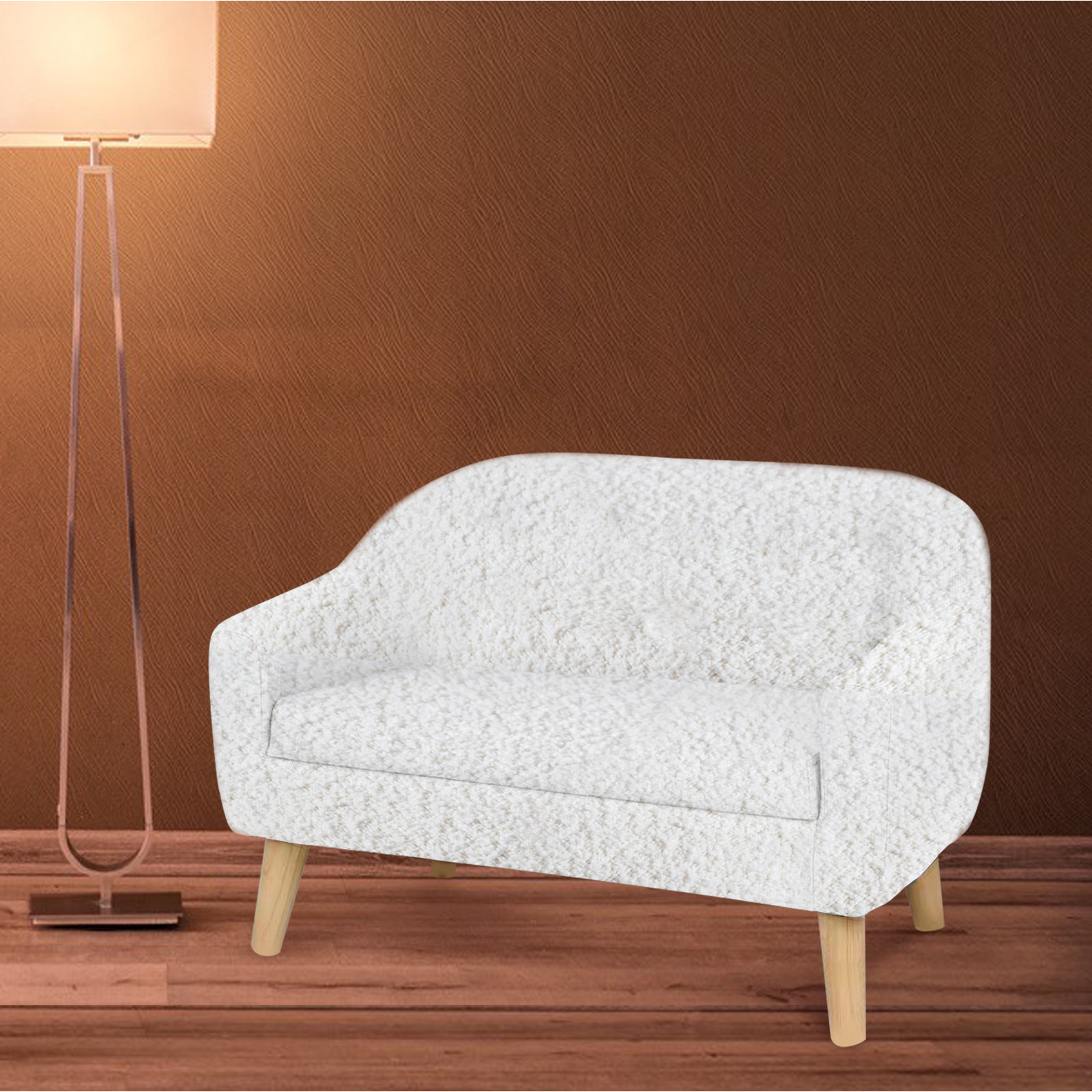 Benales Kids Foam Mini Sofa, White