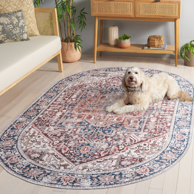 Arizona Performance Machine Washable Oriental Rug, Oval 5' x 8'