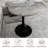 Marble-Top Round Side Table With Tapered Pedestal Base, Ideal For Living Room, Modern Minimalist Design-1195376991-1195376987