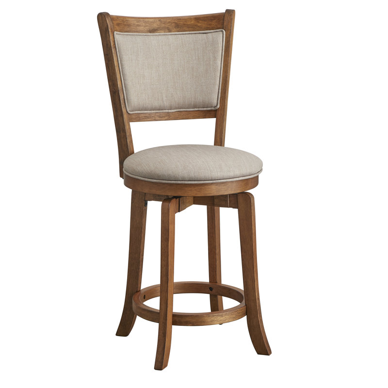 Tabouret pivotant Amelia, Tabouret de bar (siège d'une hauteur de 30 po), Brun antique