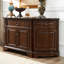 Armoire de rangement en bois massif brun de style américain de 66,93 po-255031758
