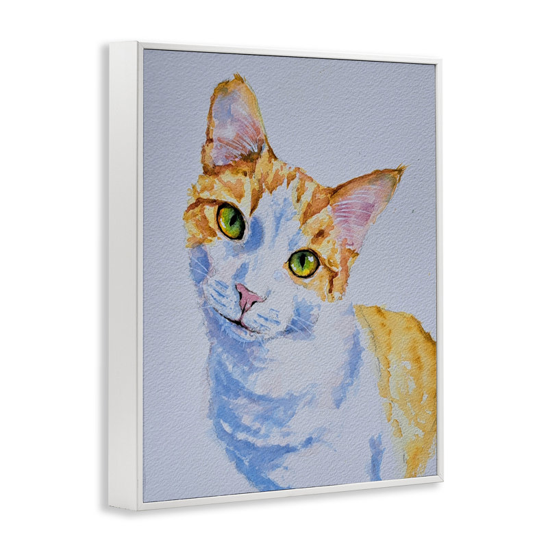 «Gazing Cat Portrait», estampe numérique, conception de Tatiana Roberts, H 14 po x l 11 po