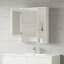 Armoire à pharmacie 3 en 1, armoire à pharmacie murale de 24 pouces avec tablette réglable et barre de tour, miroir haute définition, pour meuble-lavabo, blanc-2143545066