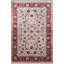 Tapis rouge et beige multicolore à motif floral rétro-39360793