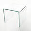 Petite table d'appoint et de bout en verre transparent