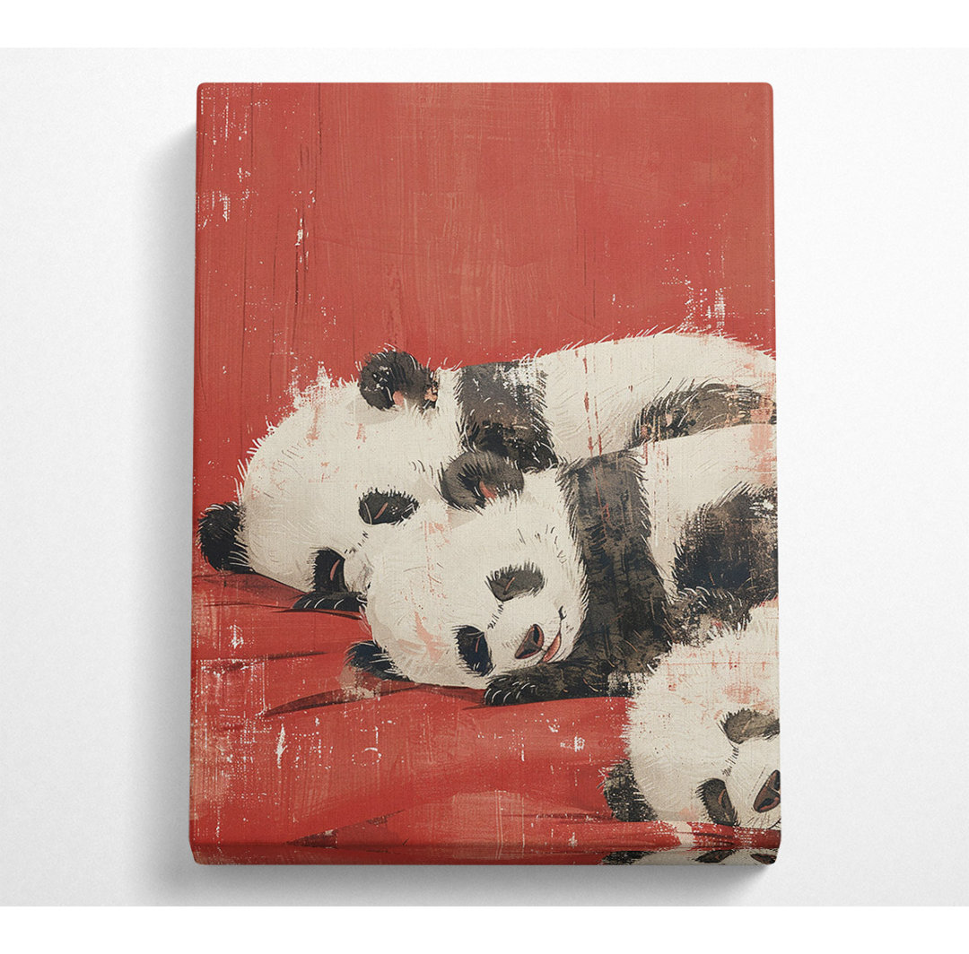 Panda Sleep - No Frame Kunstdrucke auf Leinwand