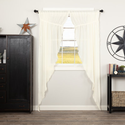 Beacham 100% Cotton Sheer Curtain Pair
