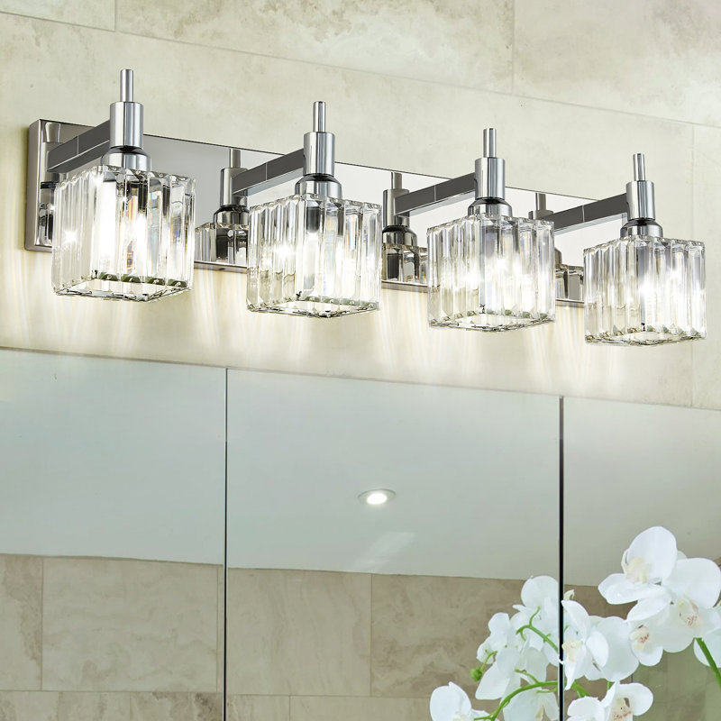  Taevion Dimmable Crystal Picture Light, Chrome, 4 Lights