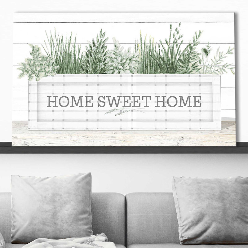 " Home Sweet Home " by Janice Gaynor, Wrapped Canvas, 24" H x 40" W x 1.5" D