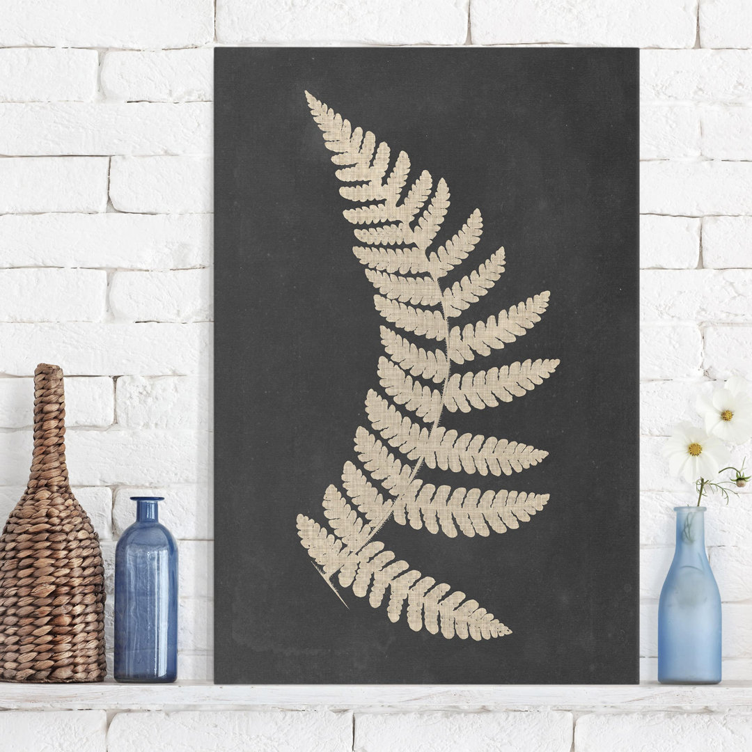 Leinwandbild Fern with Linen Structure IV