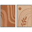 «Dark Geometric Spiral Wave Collage», 2 pièces-98554330-98554331