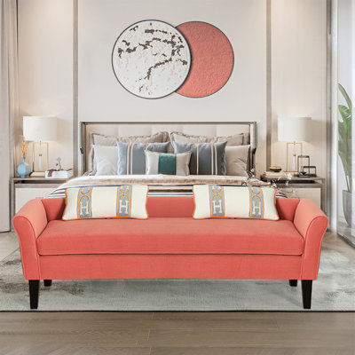 Kenzington Microfiber/Microsuede Upholstered Bench