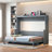 Trevyon Classic Murphy Bed With Hydraulic Lift & Desk Design-221842120-221842123