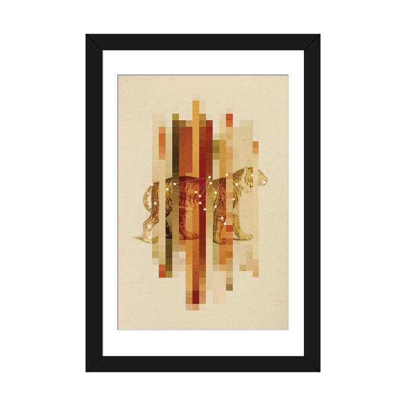 « cbt », impression sur toile, Blanc, Papier d'art encadré noir, H 32 po x l 24 po x P 1 po