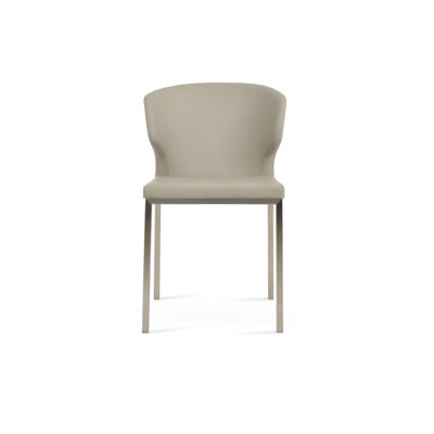 Amed Metal Wingback Upholstered Side Chair