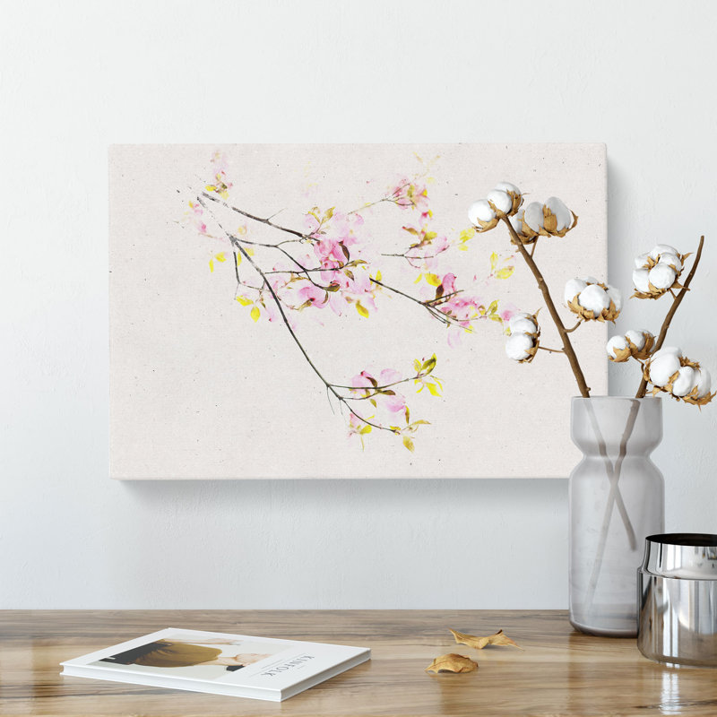 Beauty Of A Pink Cherry Blossom Tree - Wrapped Canvas, 35cm H x 50cm W x 3cm D