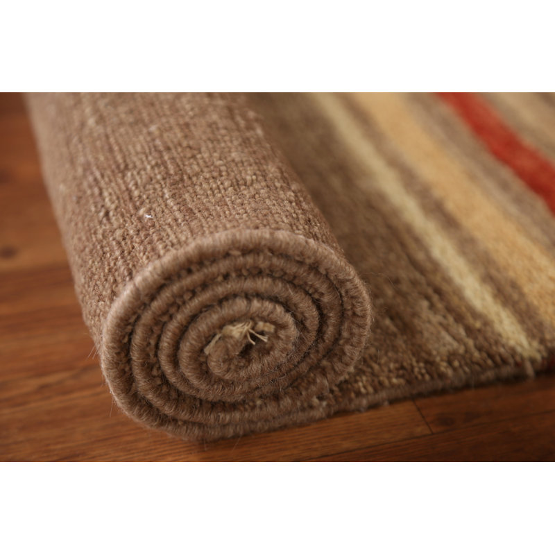 Brown Gabbeh Runner Rug 1x8