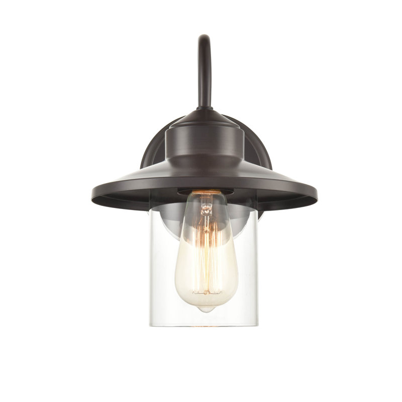 Aldrich Steel Wall Light, Powder Coated Bronze