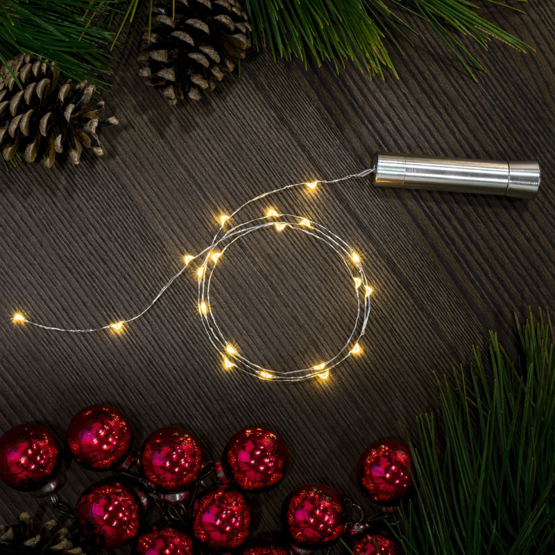 Battery Powered LED String Lights For Bottles & Hurricanes