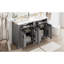 Meuble-lavabo moderne de 48 pouces avec lavabo en céramique, portes à fermeture en douceur, tiroir rabattable, tablettes de porte à double couche, solution de rangement élégante-1568778351