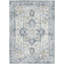 Opulent Diamond Floral Machine Washable Blue / Ivory Area Rug-410004745