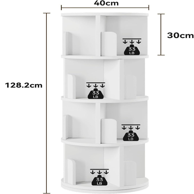 128cm H x 40cm W Metal Book Display Bookcase