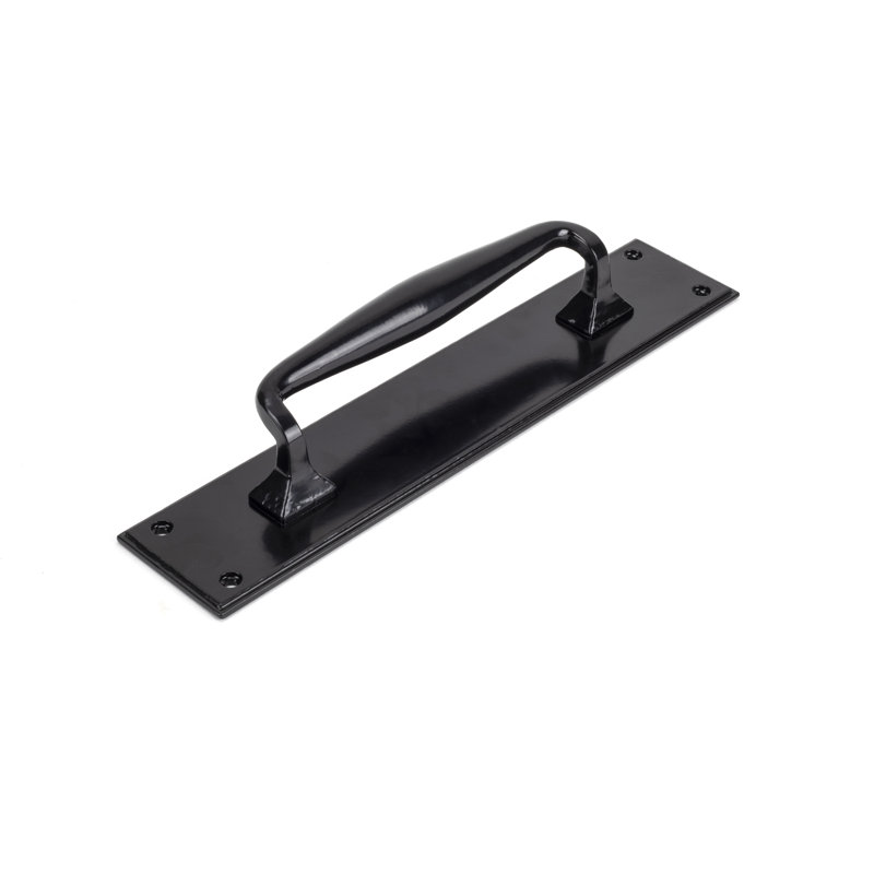 Pull Handle on Backplate, Black