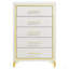 Commode blanche 5 tiroirs Chesney