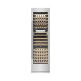 ZLINE Autograph 24 in. DuraSnow 100 Bottle Column Wine Cooler with Gold Accents